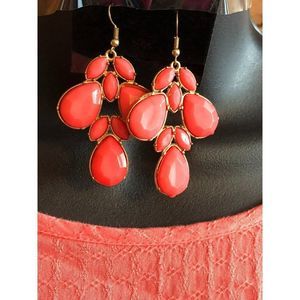 Peach Dangle Earrings